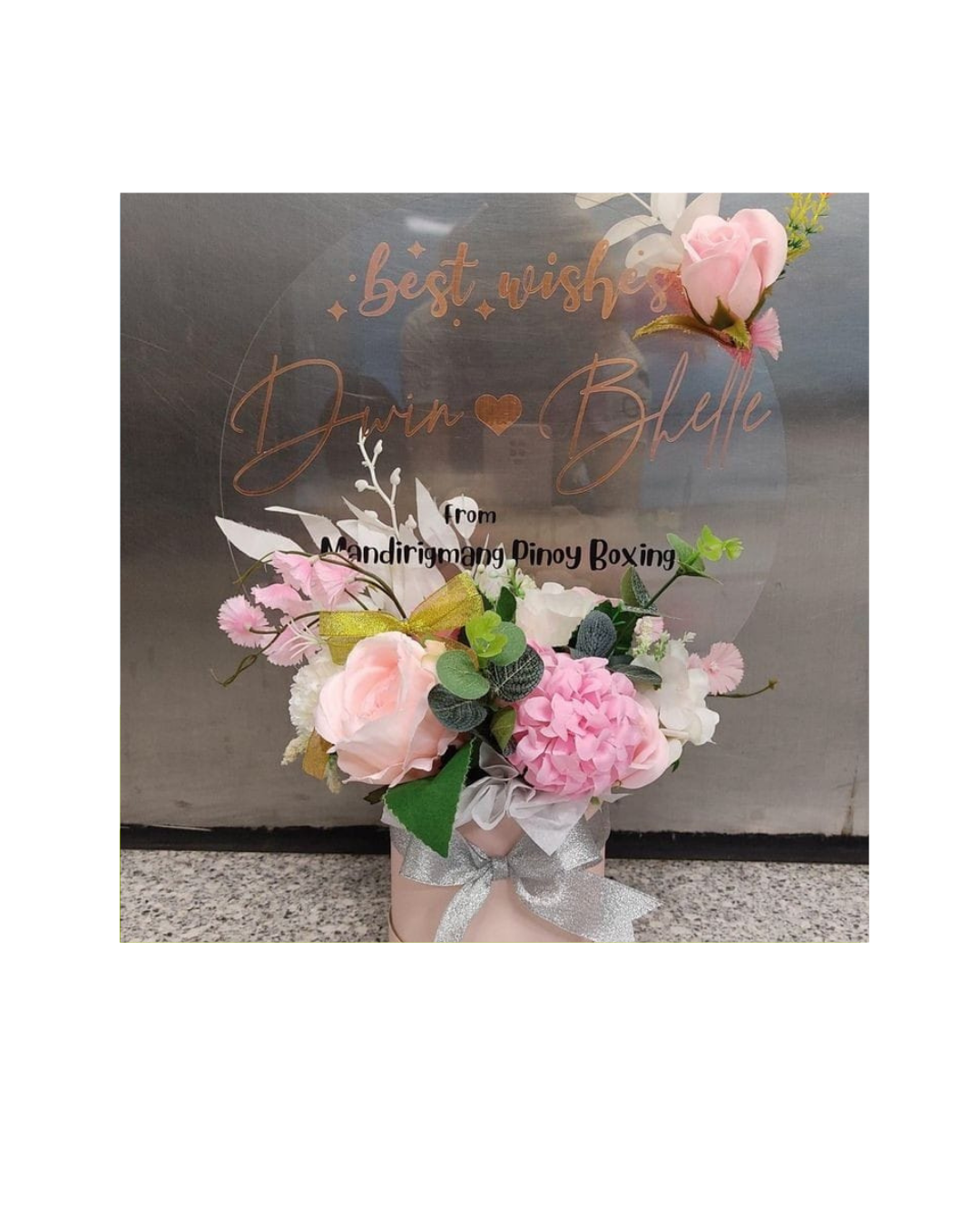 Flower Bouquet with Personalized Message