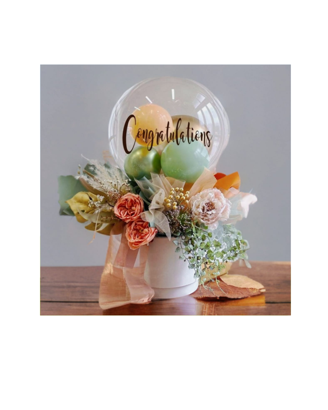 Flower Bouquet with Balloons