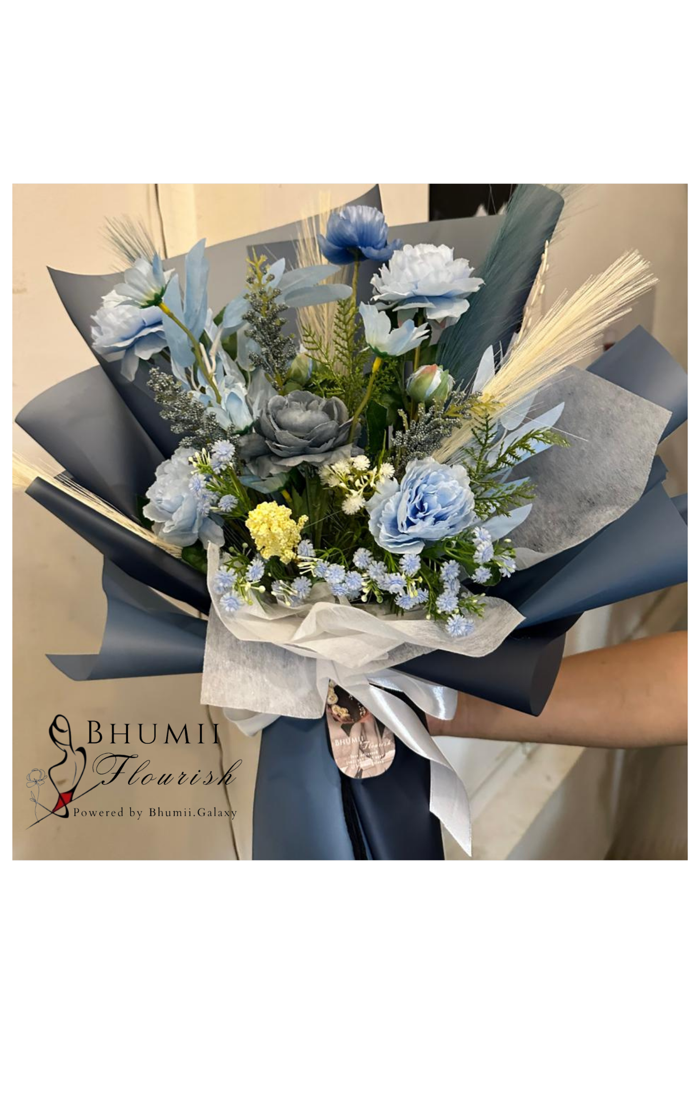 Blue and White Floral Bouquet