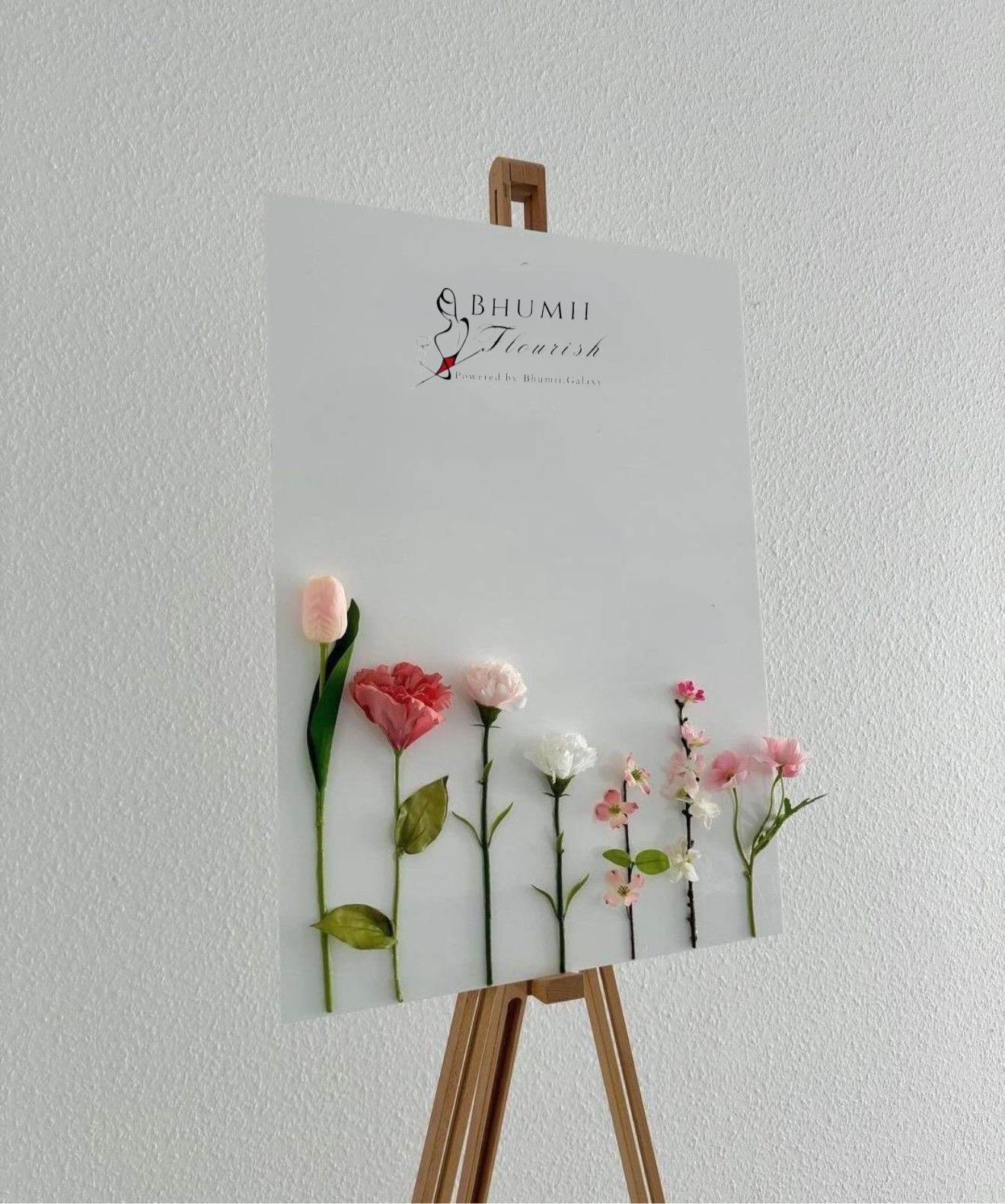 Hiasan Dinding Bunga 3D