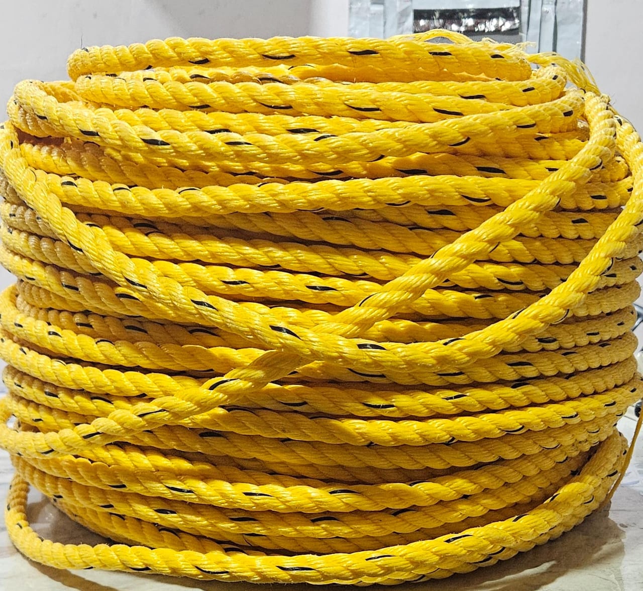 Heavy-Duty Yellow Nylon Rope