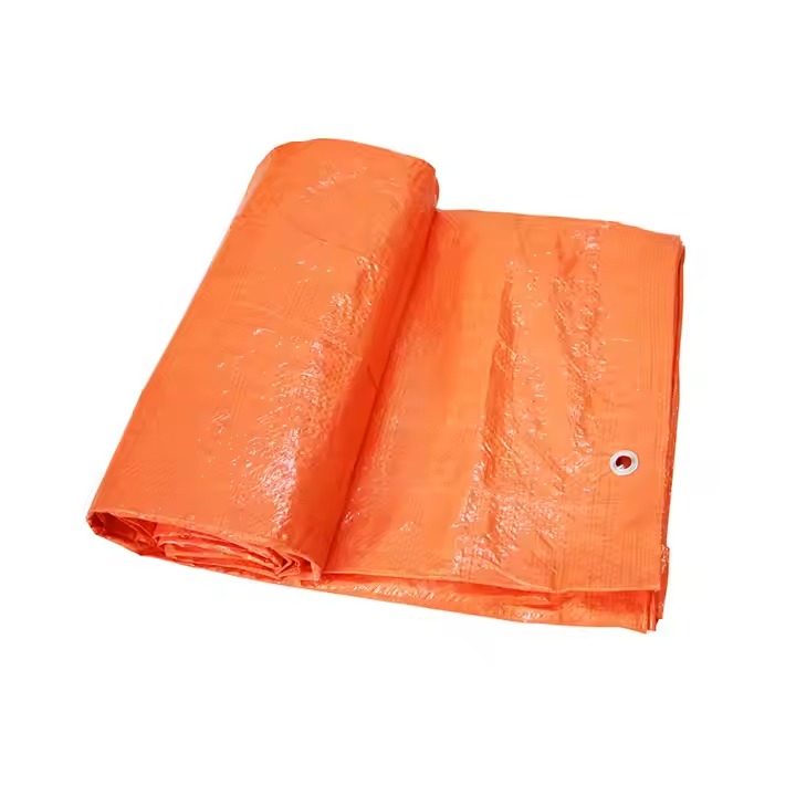 Orange Plastic Tarpaulin