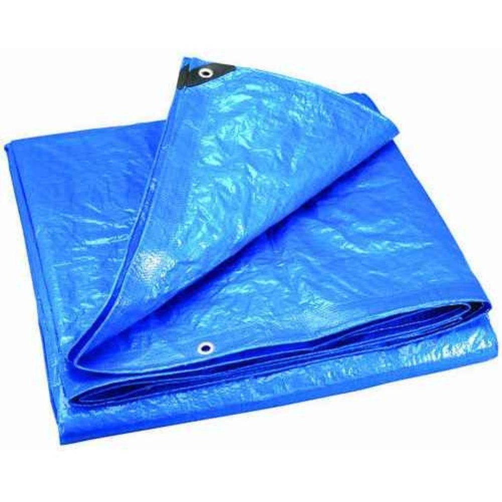 Plain Blue Plastic Tarpaulin