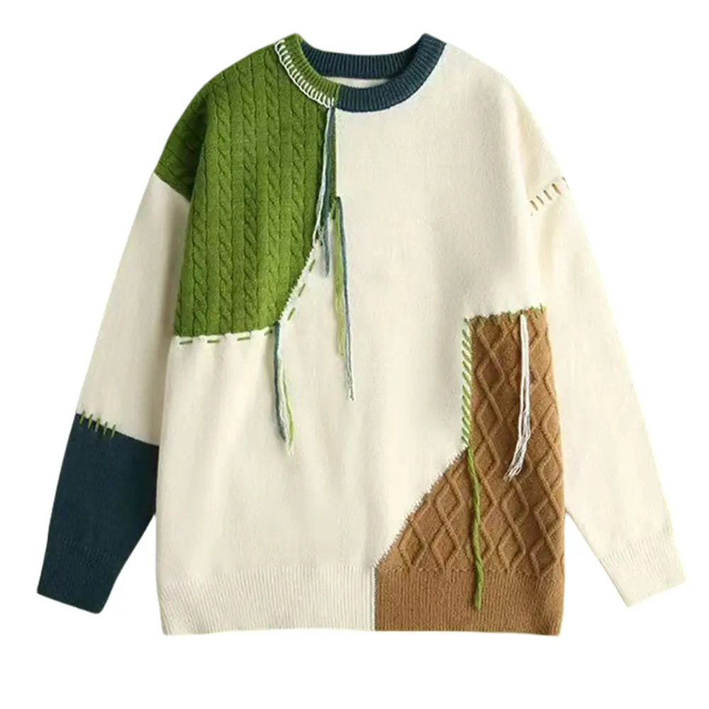Colorblock Patchwork Sweater