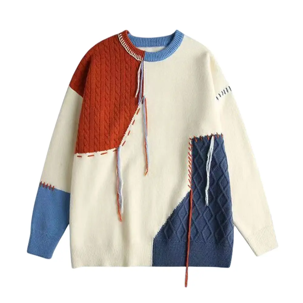 Colorblock Patchwork Sweater