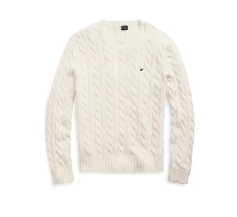 Navy Blue Cable Knit Sweater