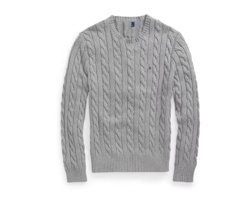 Navy Blue Cable Knit Sweater
