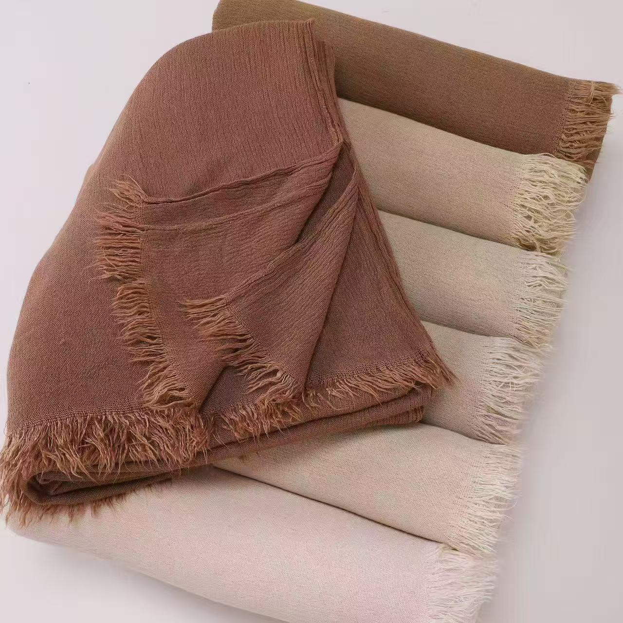 Soft Fringe Throw Blanket