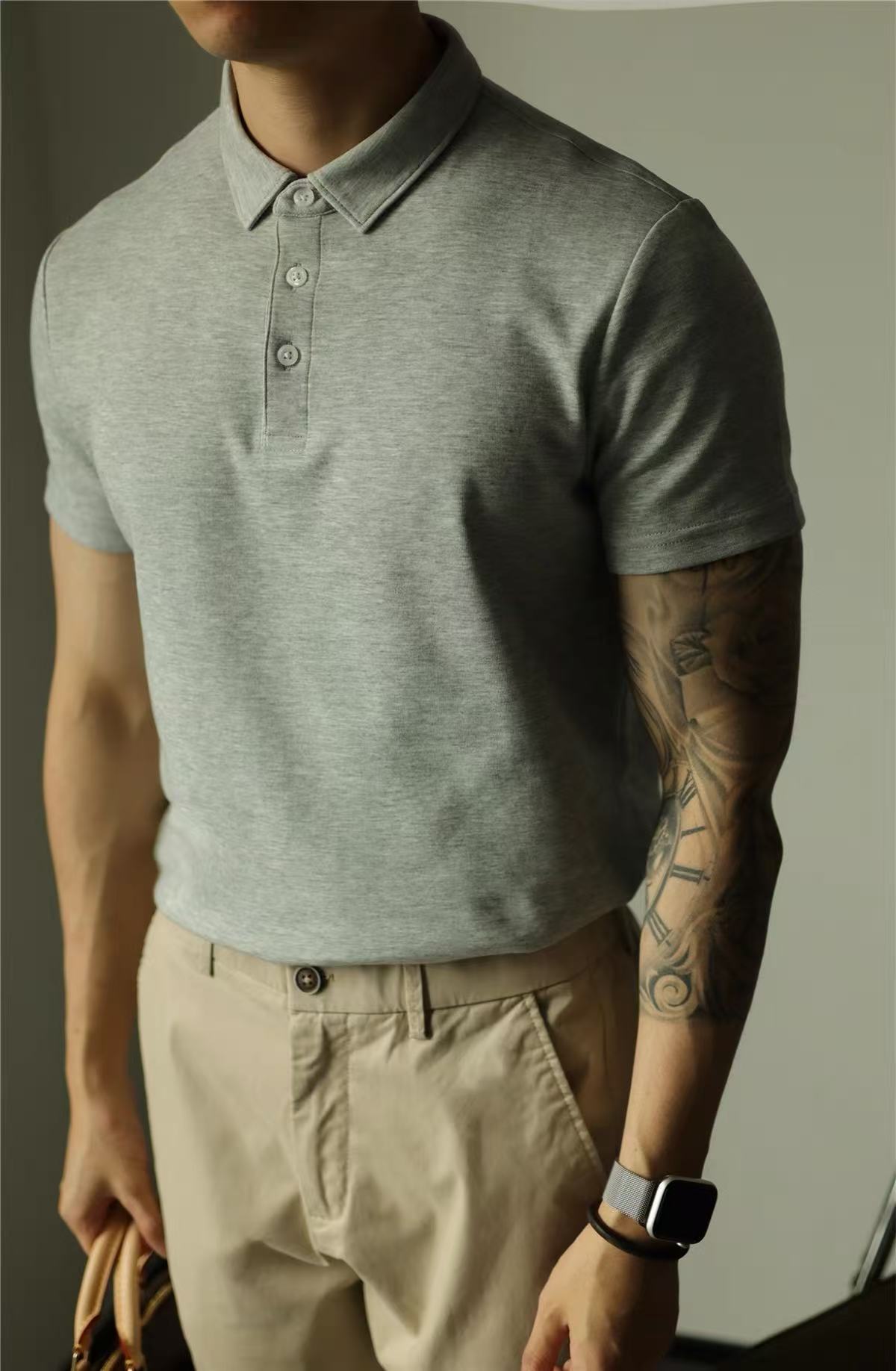 Men's Grey Polo Shirt