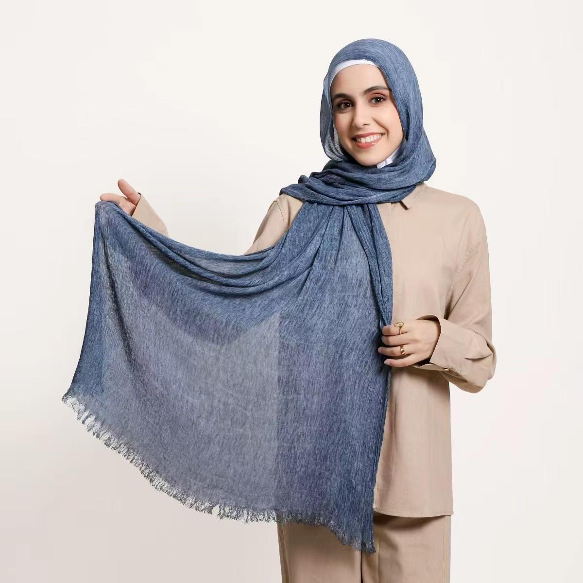 Light Blue Viscose Scarf