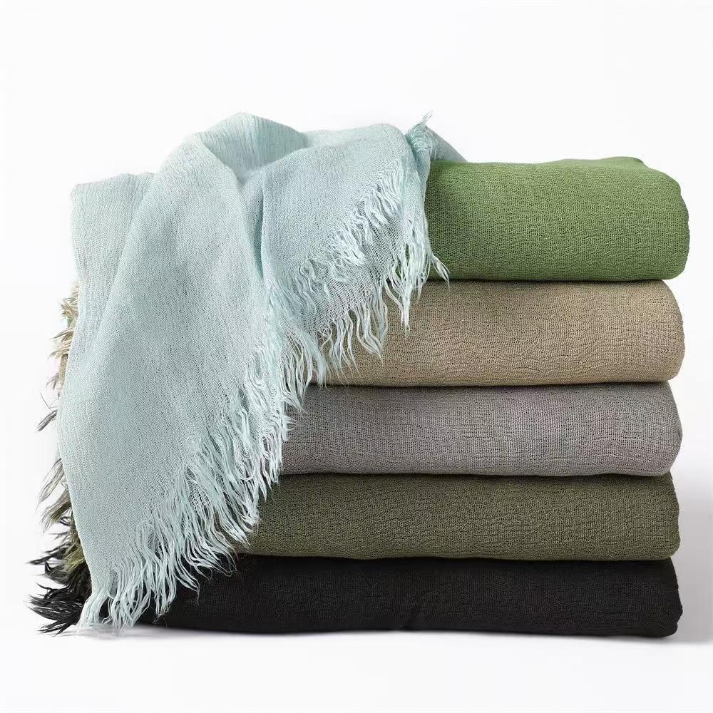 Soft Fringed Throw Blanket