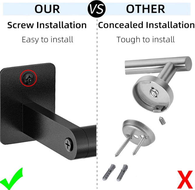 Bathroom Towel Bar, 24 Inch Towel Racks for Bathroom Wall Mounted, Heavy Duty Hand Towel Holder Organizer, Modern Home Decor Towel Rod, Matte Black Single Bar