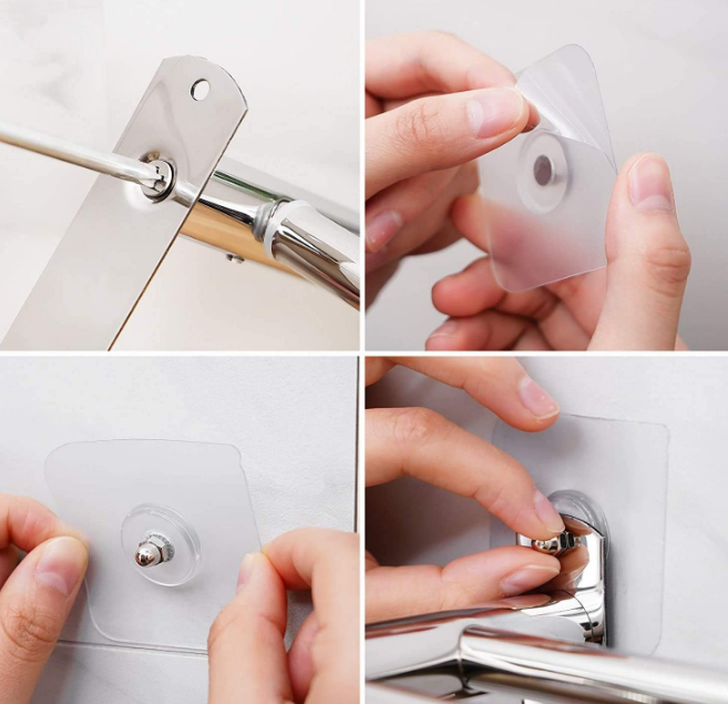 Stretchable 19.7-31.5 Inch Towel Bar Towel Hanger Towel Rack Stainless Steel Strong 3M Adhesive Bathroom Wall-Mounted Type No Hole mounting Hole Drilling Installation Toilet Kitchen