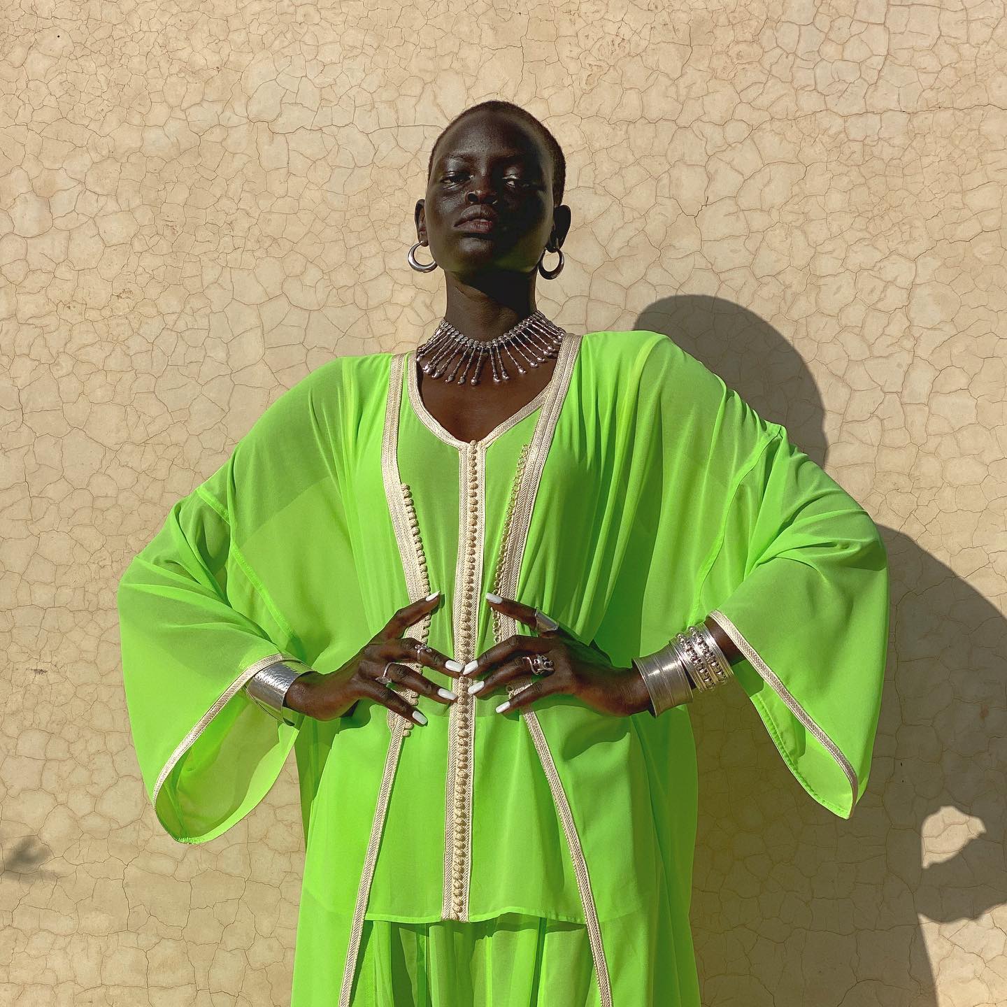 Lime Green Kaftan
