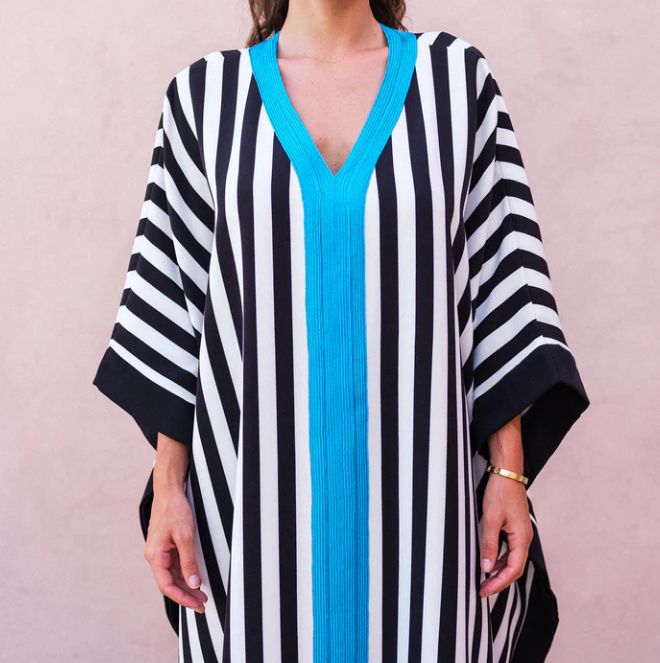 Striped Kaftan Dress