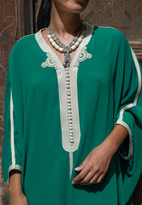 Elegant green kaftan
