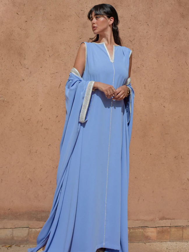 Elegant Blue Kaftan