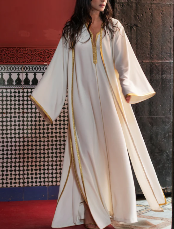 Elegant White Kaftan