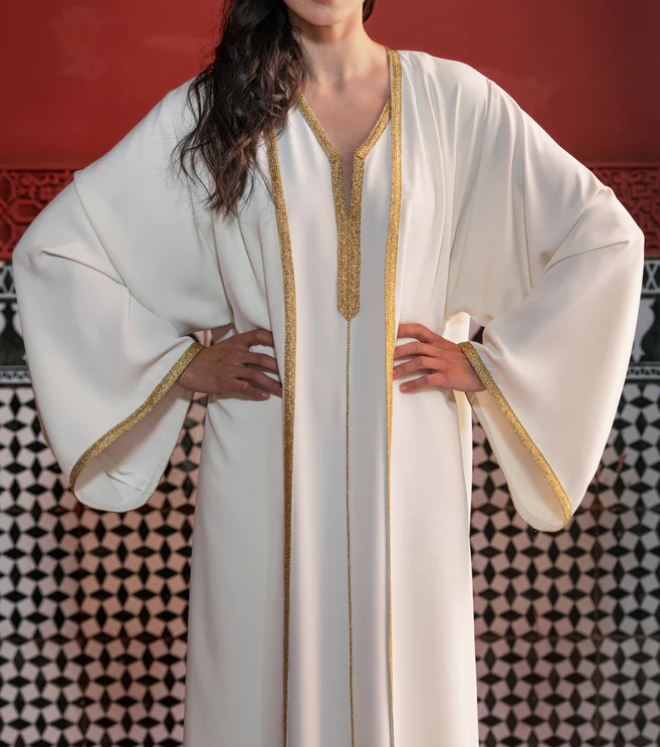 Elegant White Kaftan