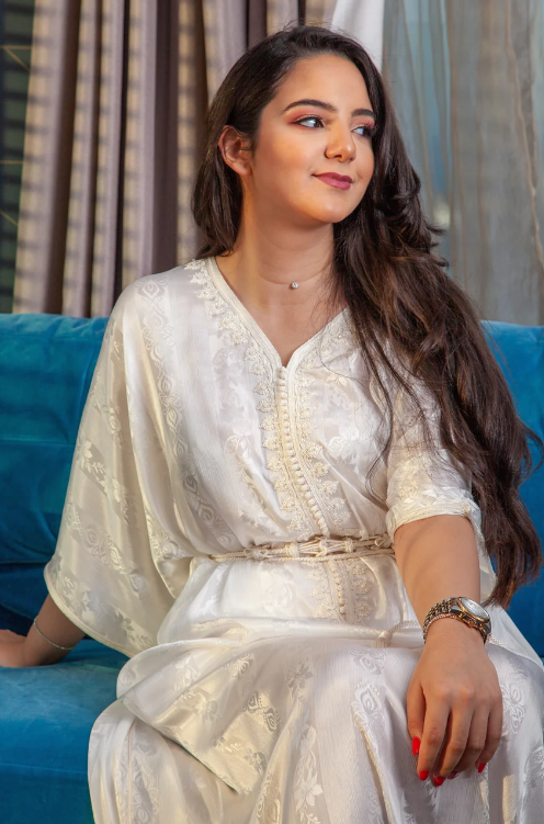 Elegant White Kaftan Dress