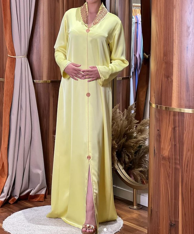 Elegant Yellow Kaftan