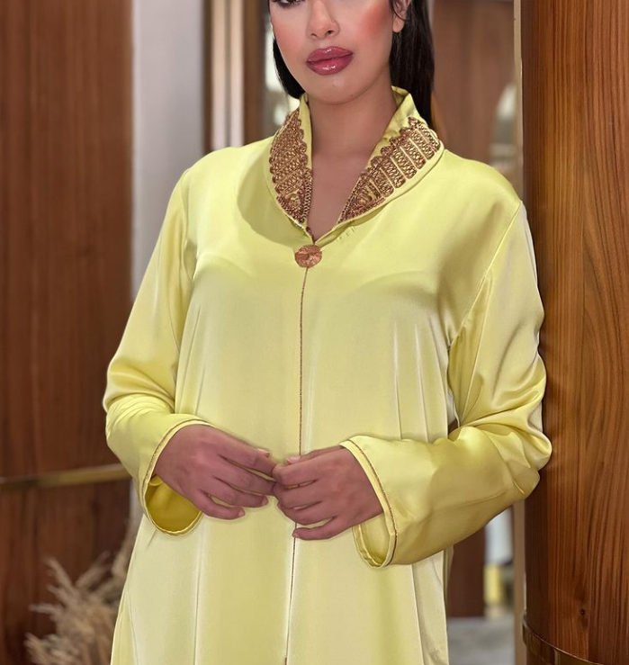 Elegant Yellow Kaftan