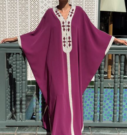 Moroccan Kaftan in Plum