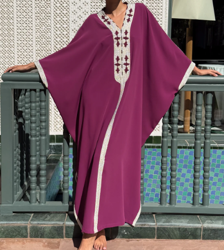 Moroccan Kaftan in Plum