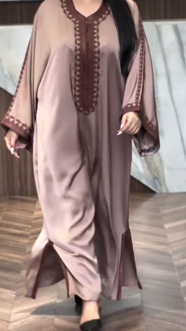 Elegant Satin Kaftan Dress
