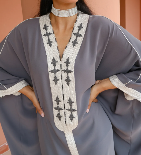 Elegant Gray Kaftan