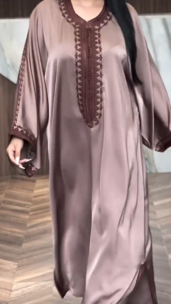 Elegant Satin Kaftan Dress