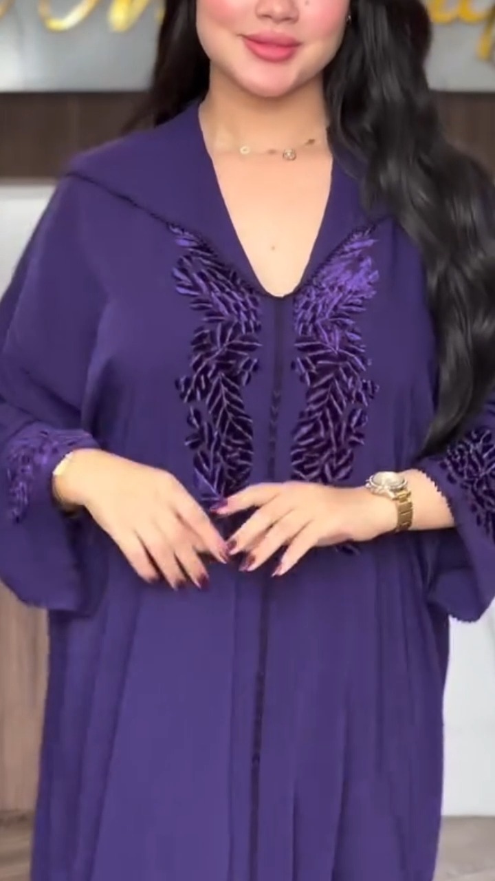 Elegant Purple Abaya