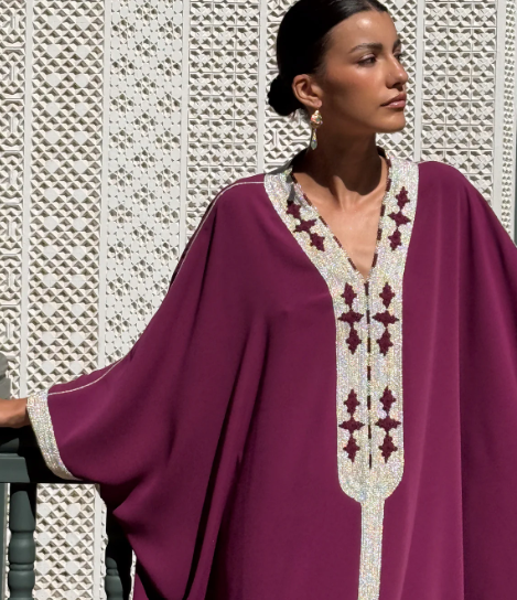 Moroccan Kaftan in Plum