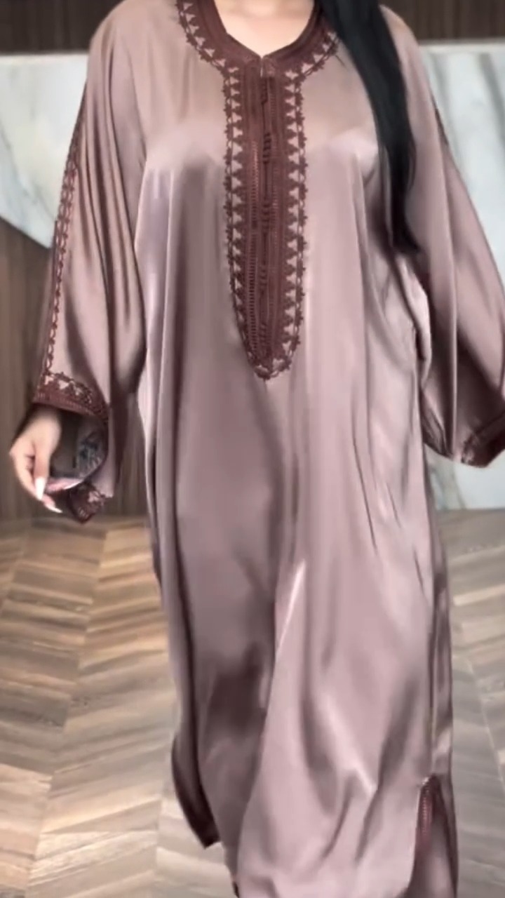 Elegant Satin Kaftan Dress