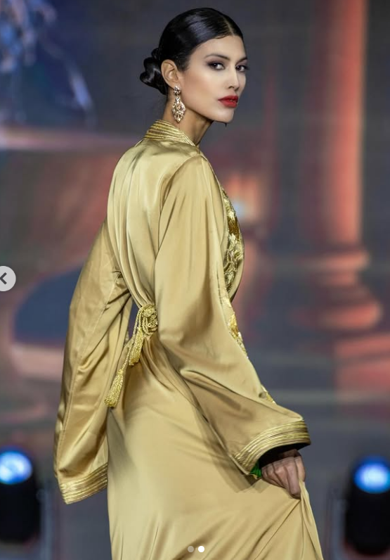 Elegant Gold Embroidered caftan