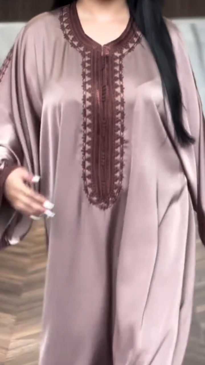 Elegant Satin Kaftan Dress