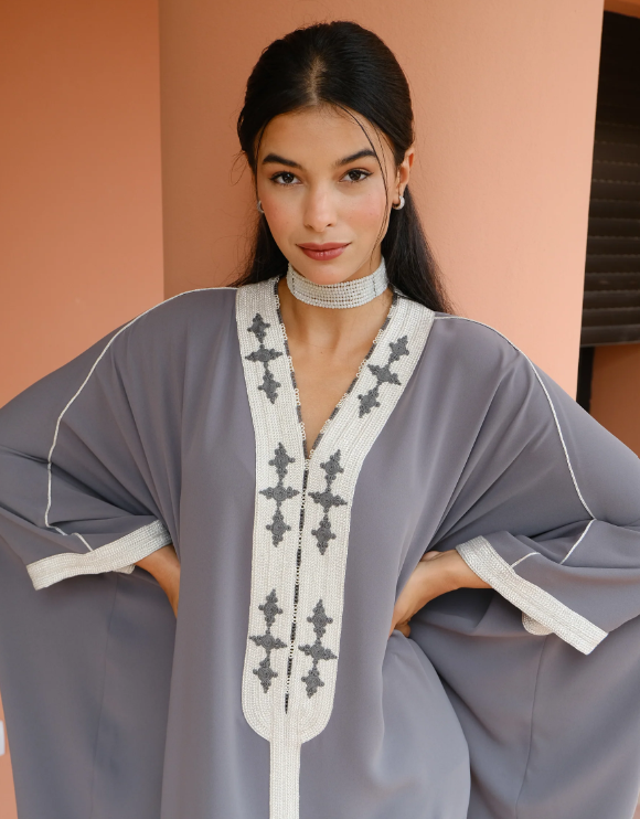 Elegant Gray Kaftan