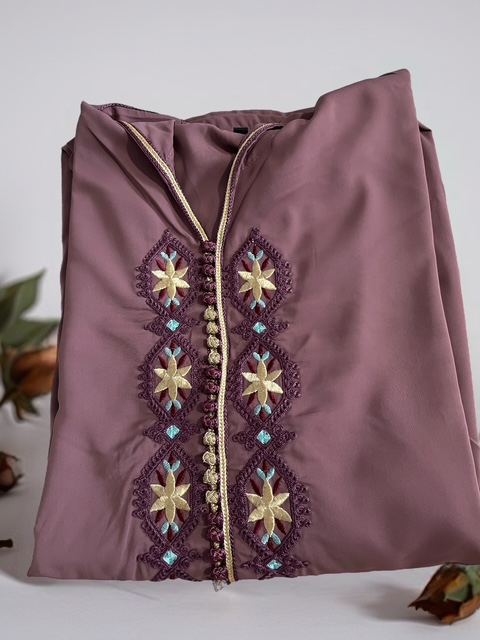 Jellaba mauve claire 