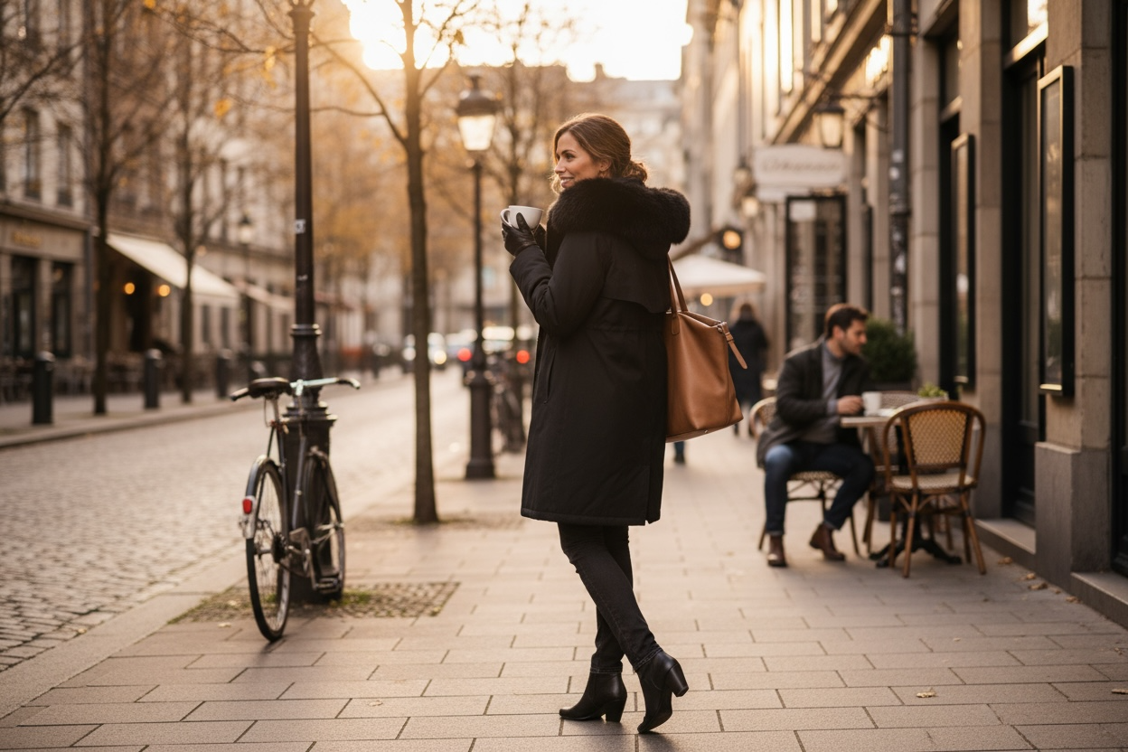 Manteau d'hiver noir