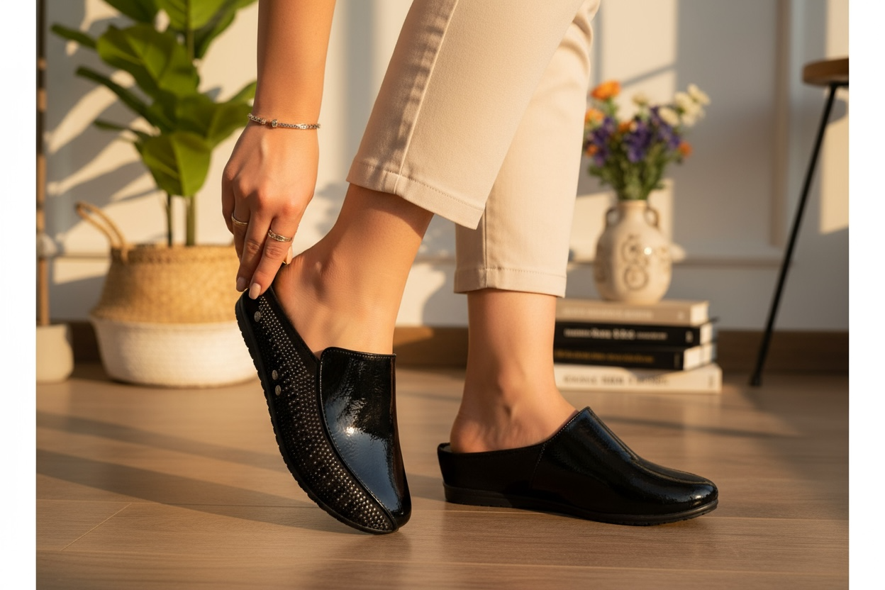 Mocassins noirs pour femme