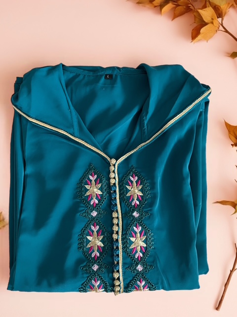 Jellaba verte brodée 