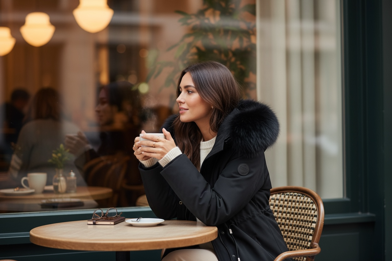 Manteau d'hiver noir