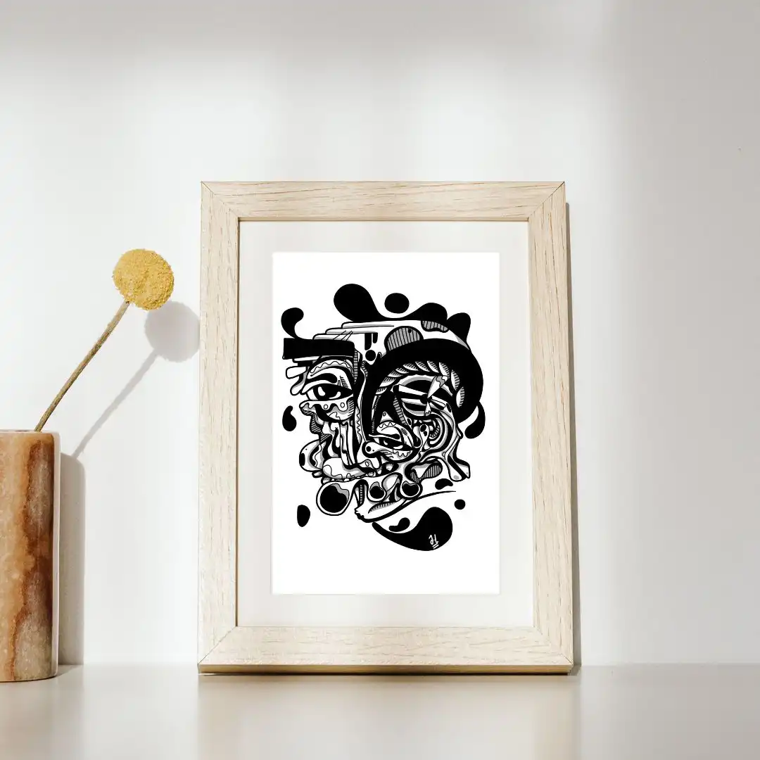 Carte postale Visage noir