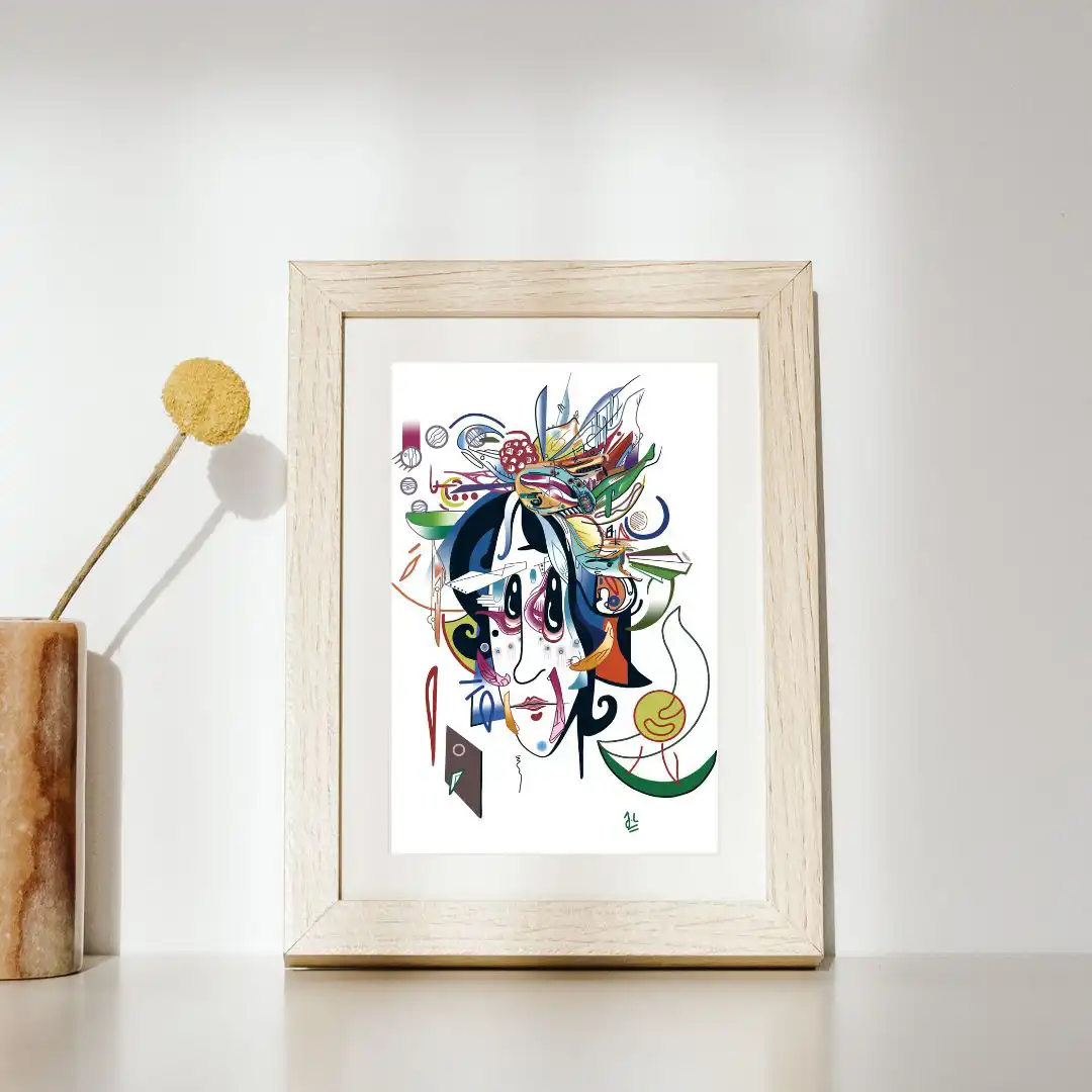 Carte postale Visage femme