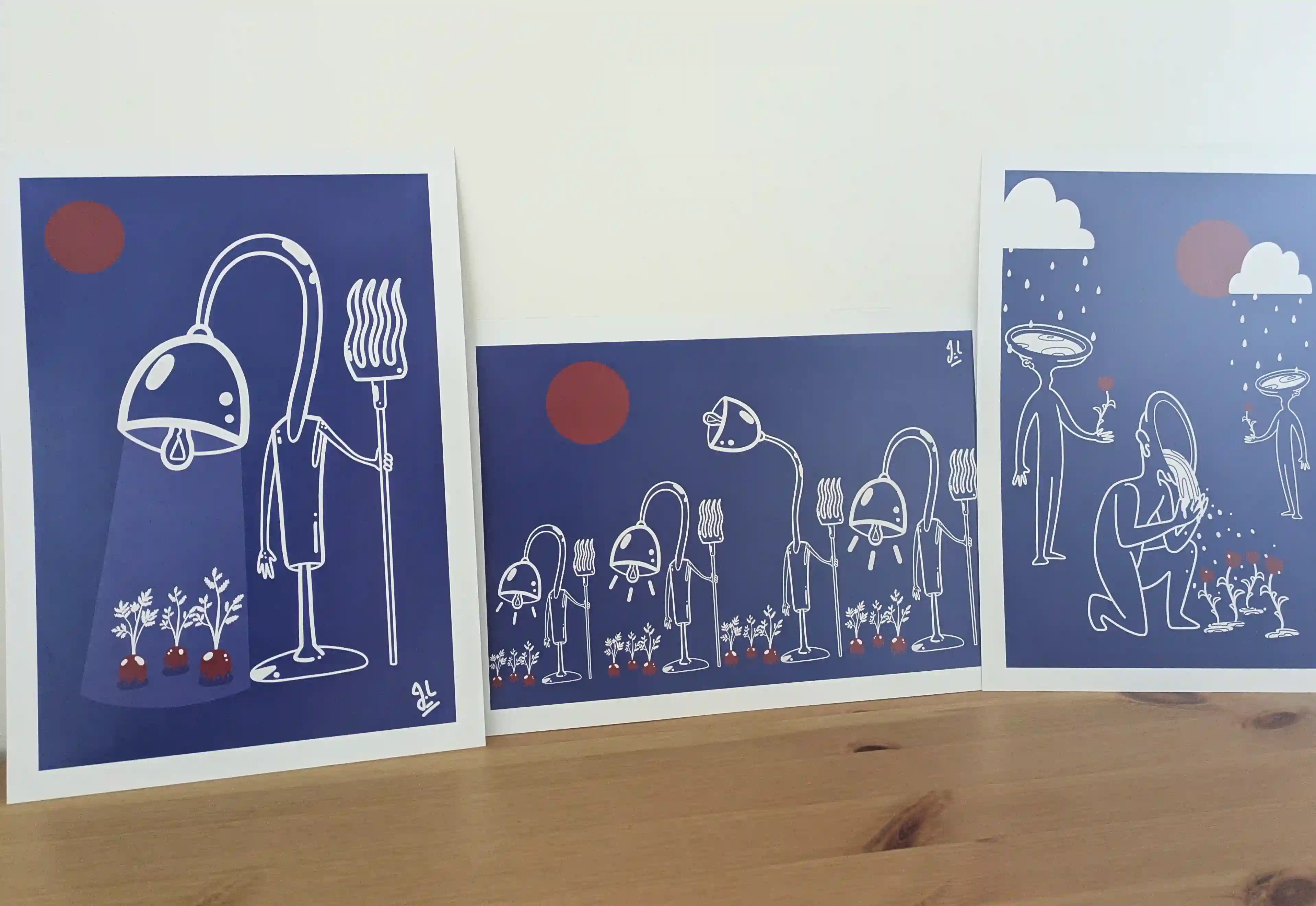 Trois affiches "Dissemblable" A4