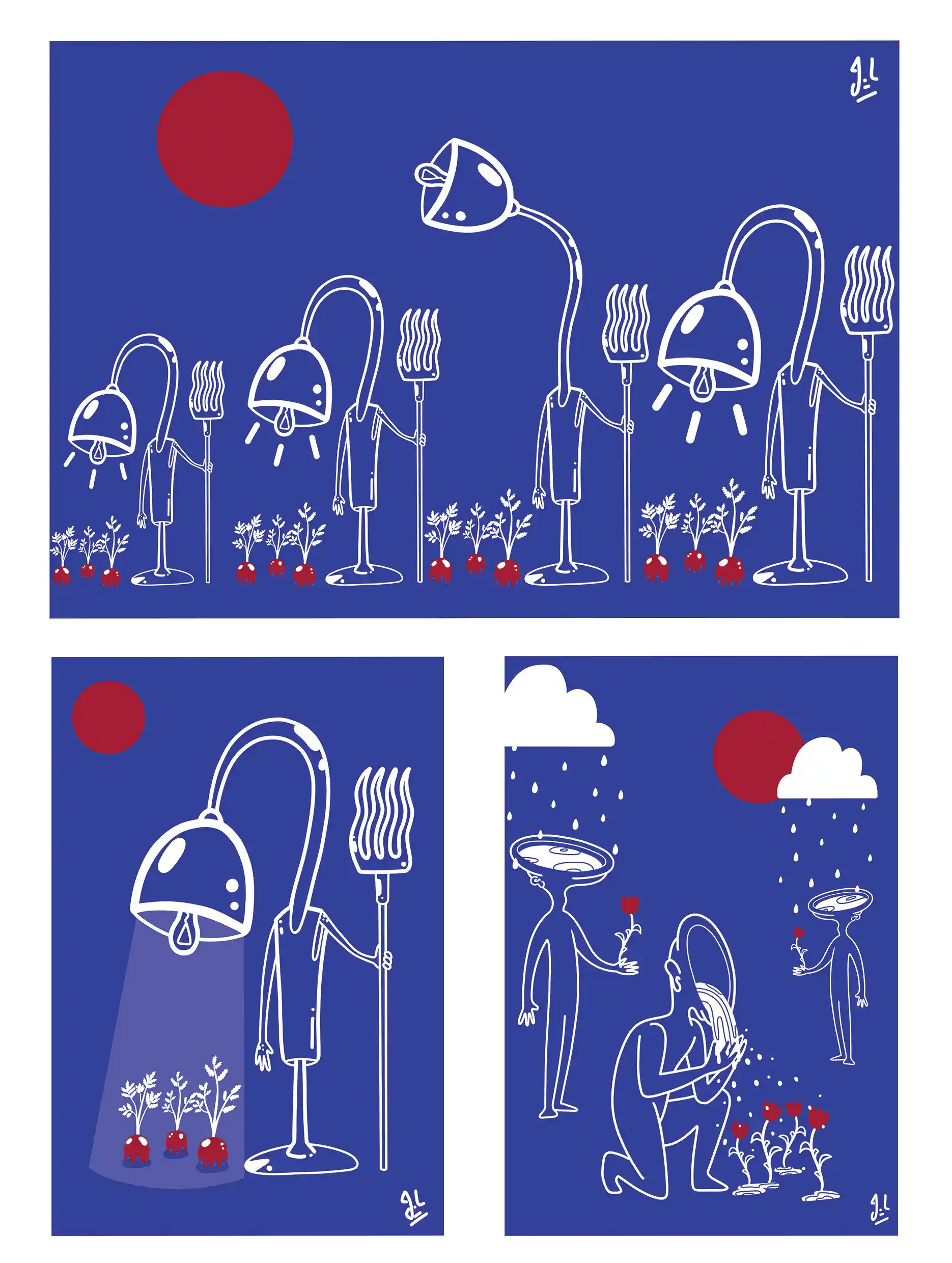 Trois affiches "Dissemblable" A4