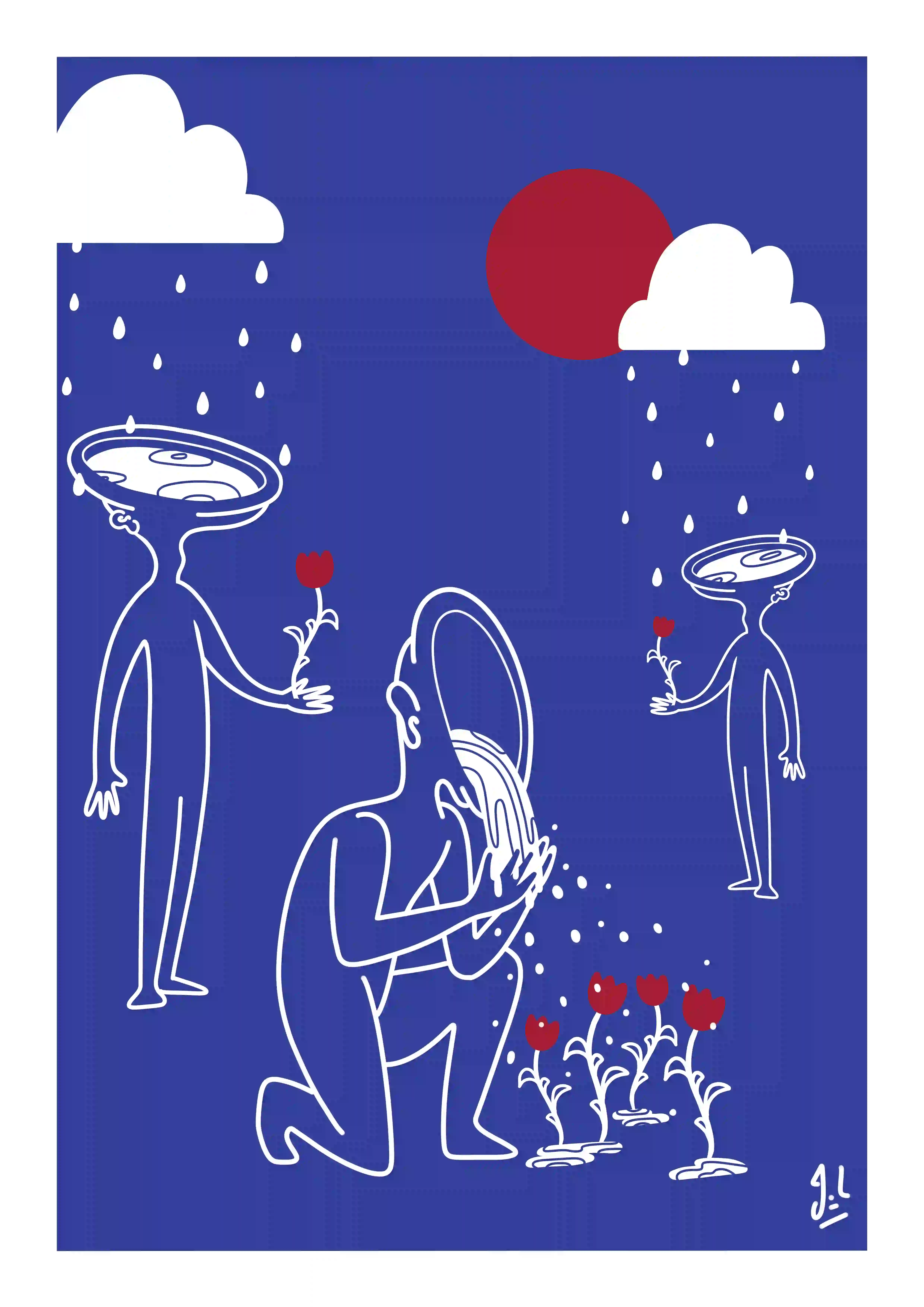 Carte postale - Singulier