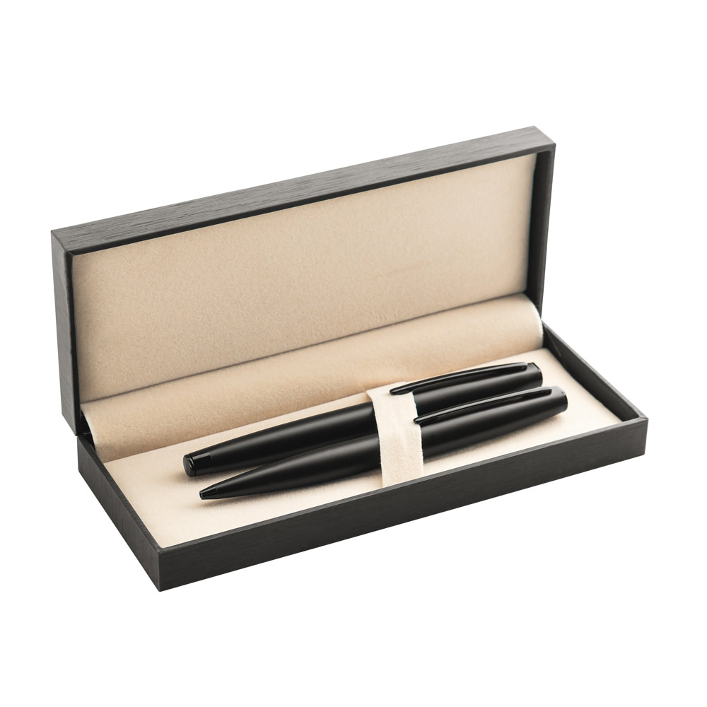 Conjunto de roller e esferográfica em metal