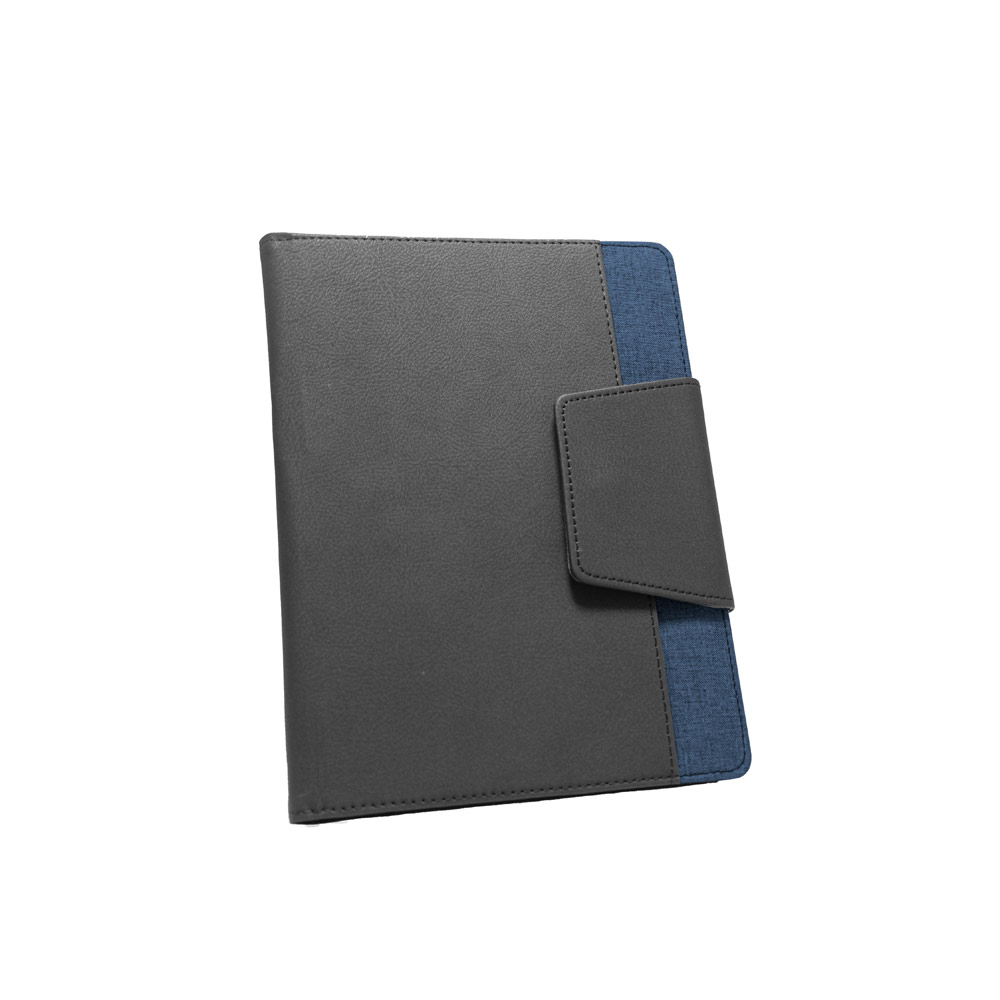 Capa A5 em C.sintético e tecido em poliéster com folhas lisas