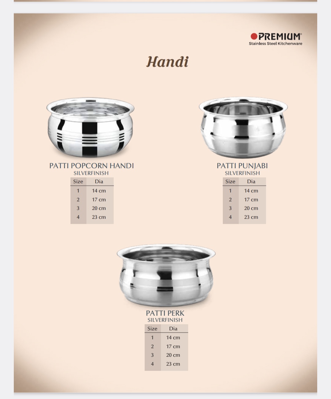 Stainless Steel Handis